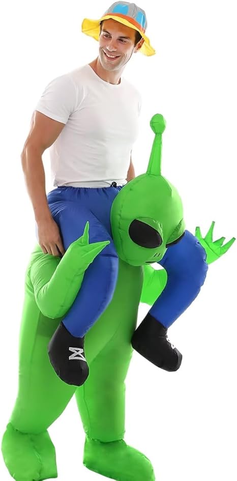 Double Couple Halloween Alien Costume Halloween Blow up Costumes (Adults Size)