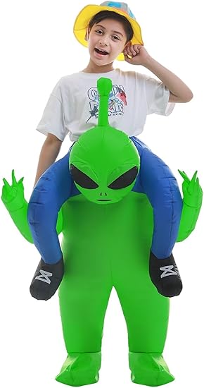 Double Couple Halloween Alien Costume Halloween Blow up Costumes (Kids Size)