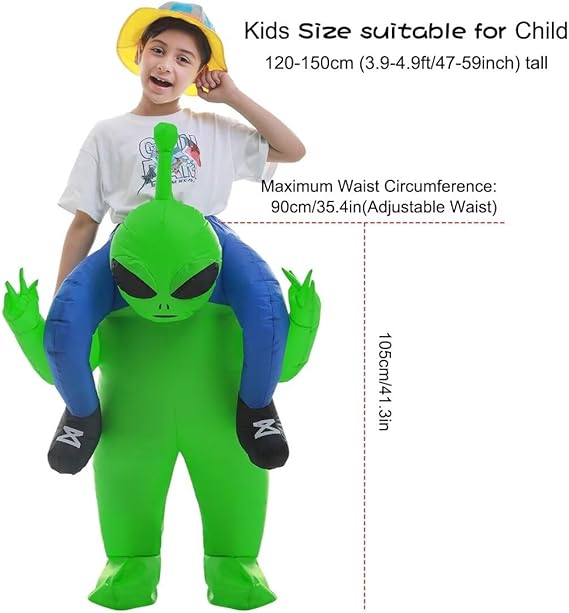 Double Couple Halloween Alien Costume Halloween Blow up Costumes (Kids Size)