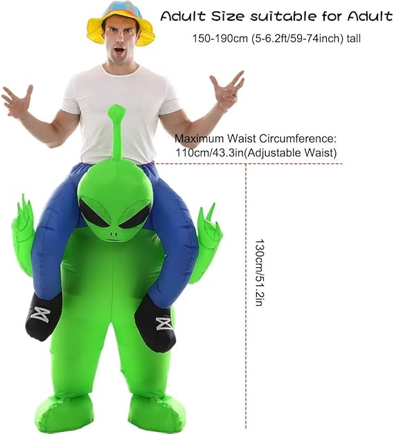 Double Couple Halloween Alien Costume Halloween Blow up Costumes (Adults Size)