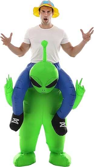 Double Couple Halloween Alien Costume Halloween Blow up Costumes (Adults Size)