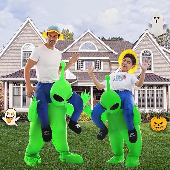 Double Couple Halloween Alien Costume Halloween Blow up Costumes (Kids Size)