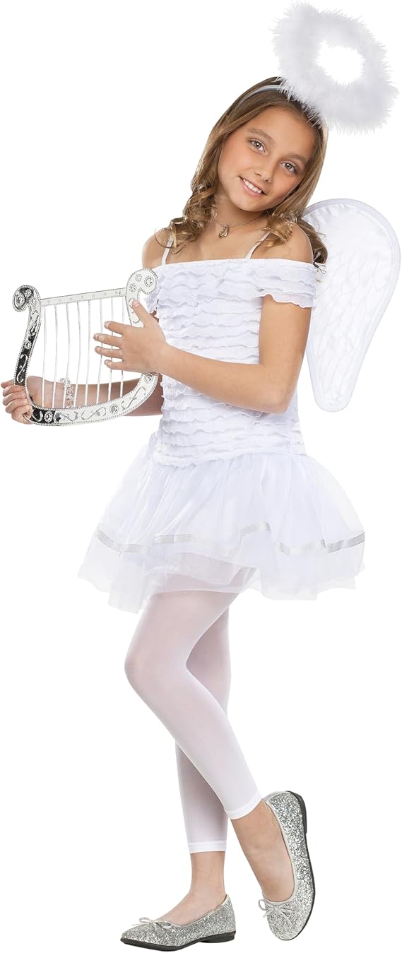 Fun World Little Angel, Medium 8-10 years, White