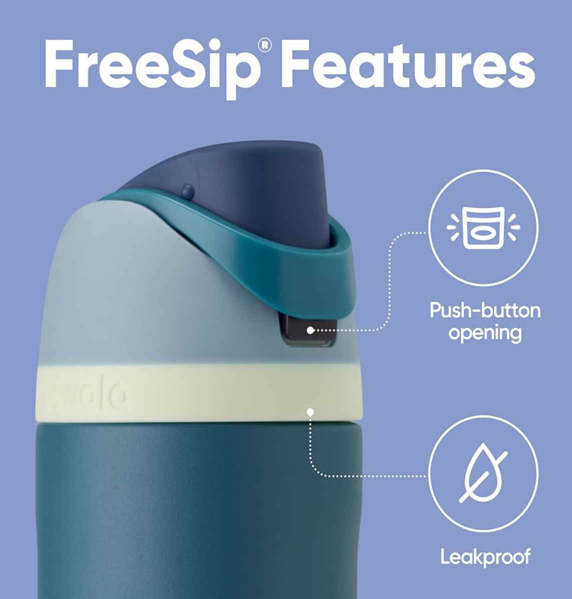 Owala FreeSip 24 OZ Water Bottle-Denim