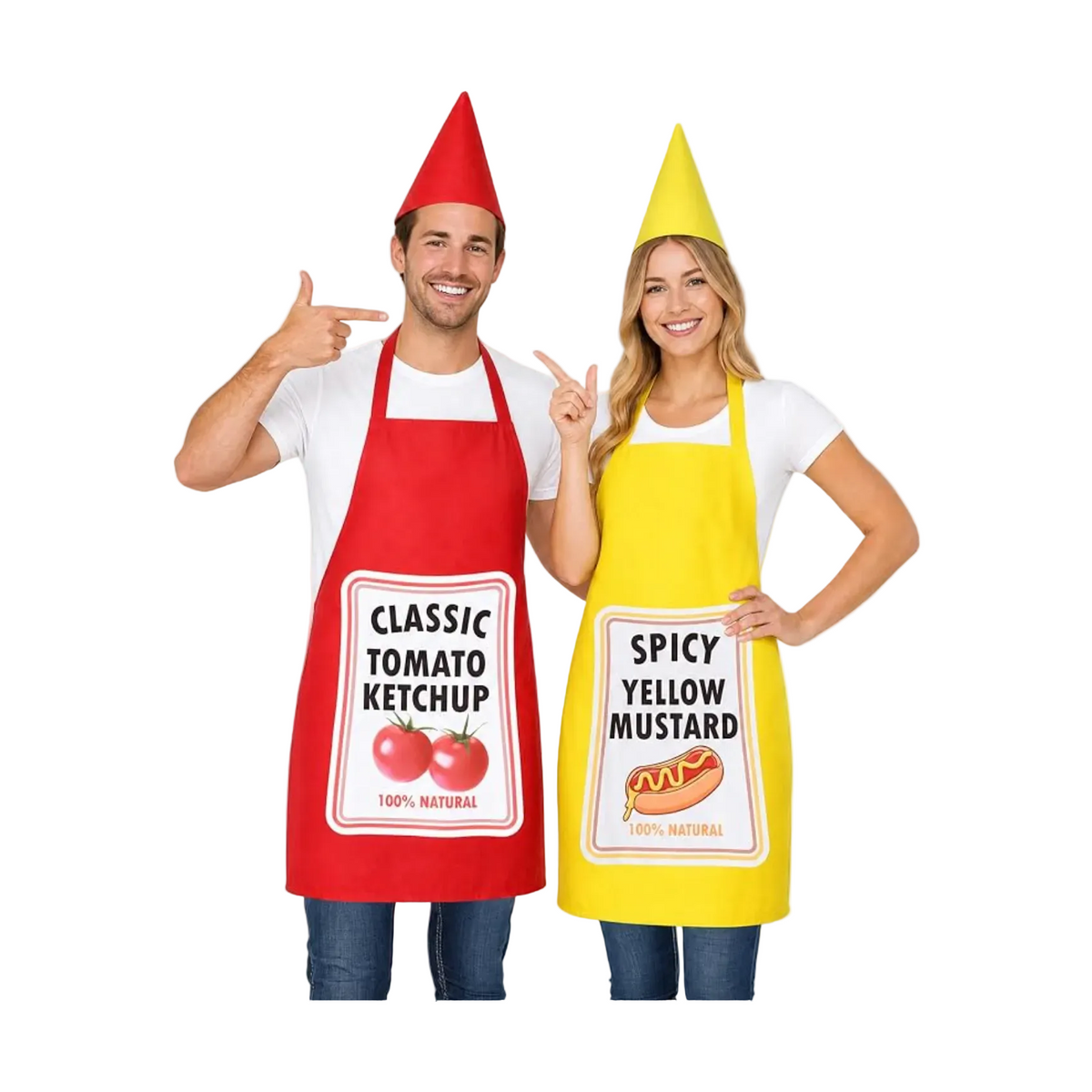 2 Set Ketchup and Mustard Costume Apron