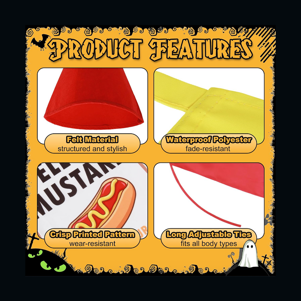 2 Set Ketchup and Mustard Costume Apron