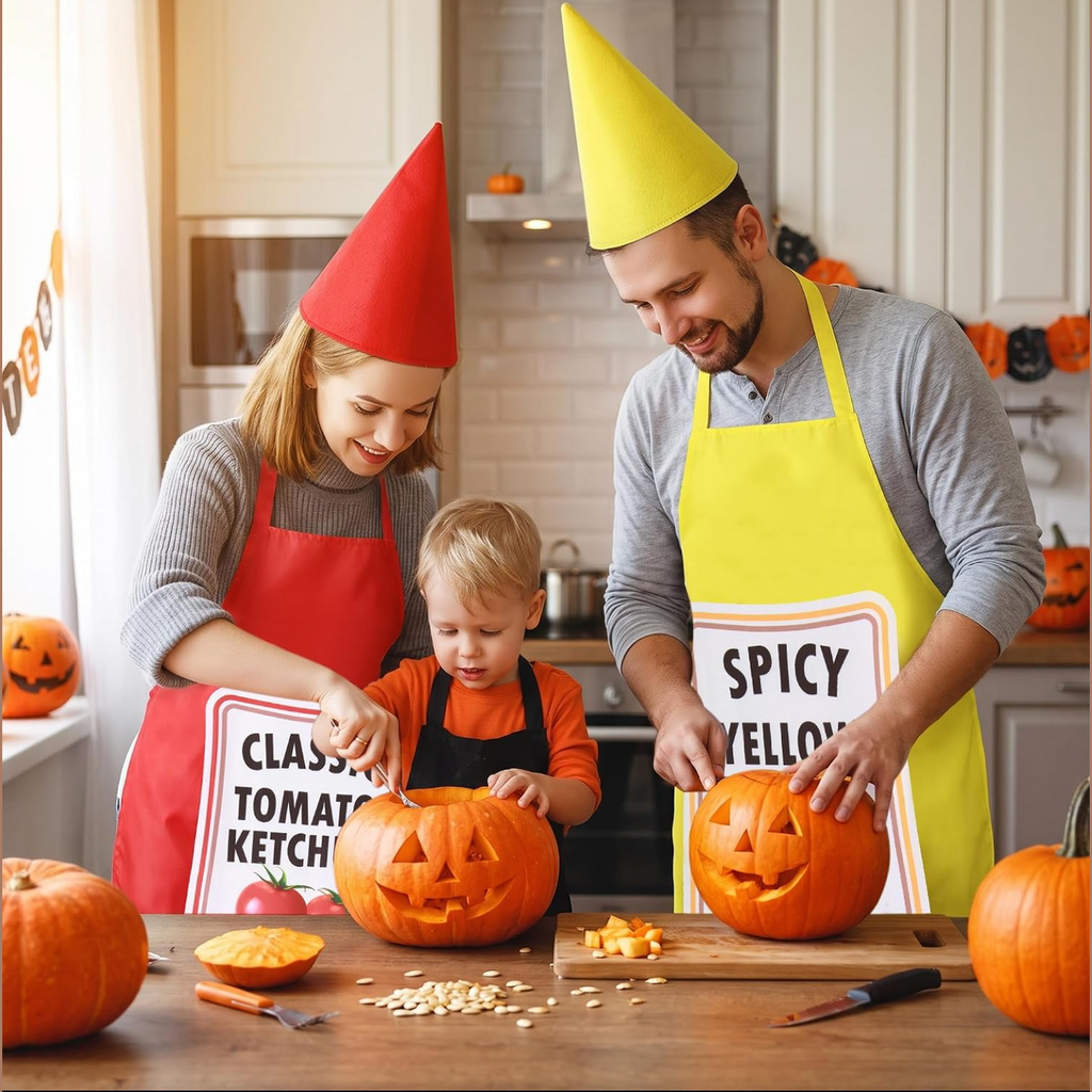 2 Set Ketchup and Mustard Costume Apron
