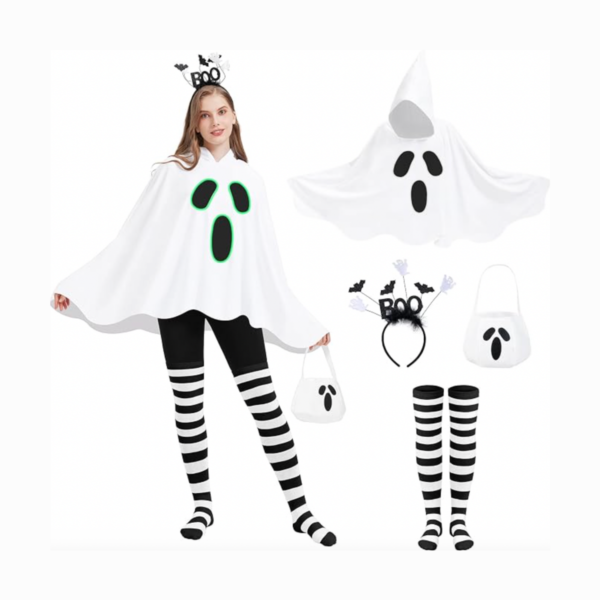 4 Pcs Women Ghost Costume