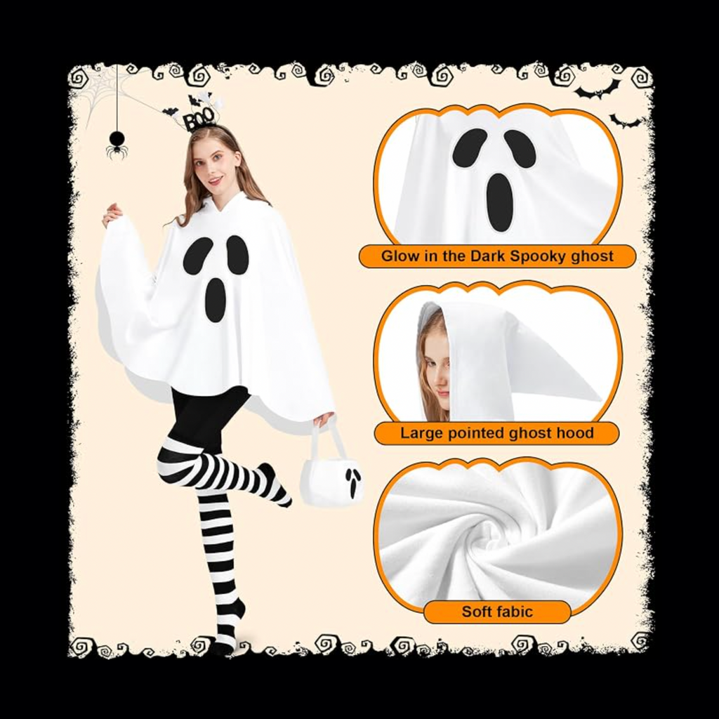 4 Pcs Women Ghost Costume