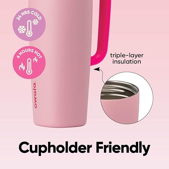 Owala SmoothSip Slider with Handle 12 OZ-Pucker Up