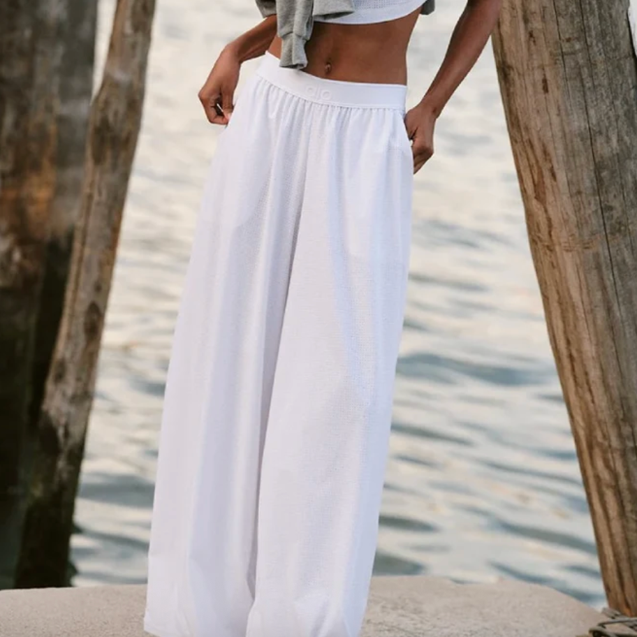 ALO Mesh Mirage Trouser - White 