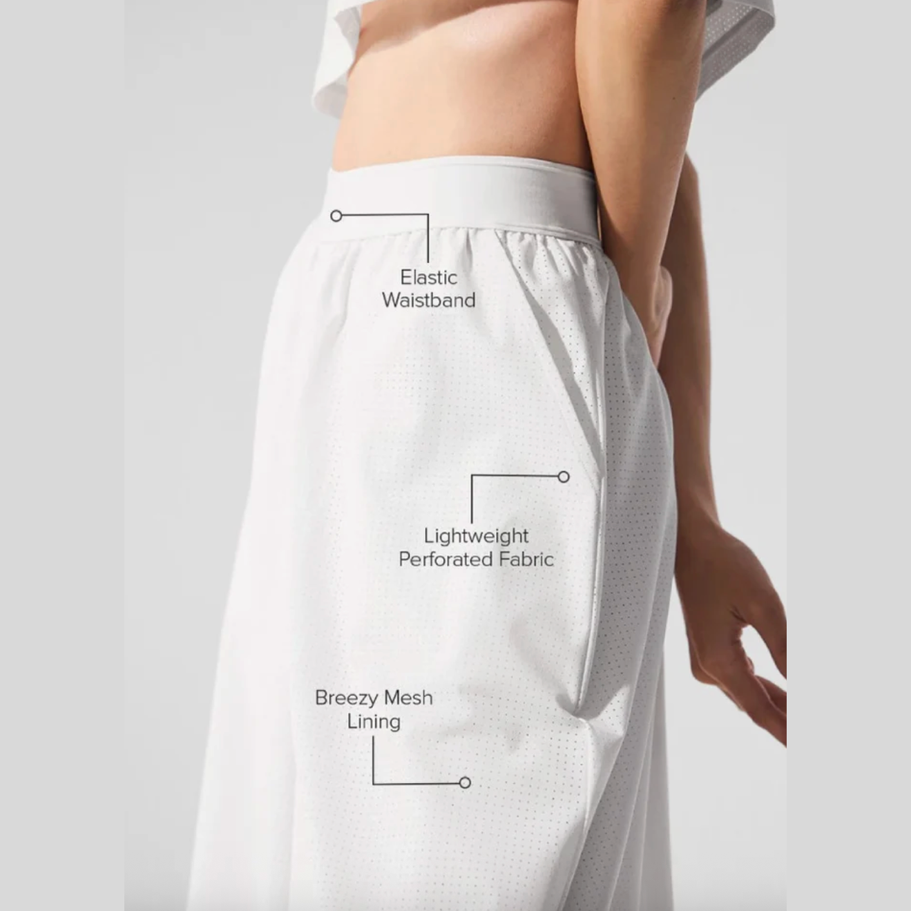 ALO Mesh Mirage Trouser - White 