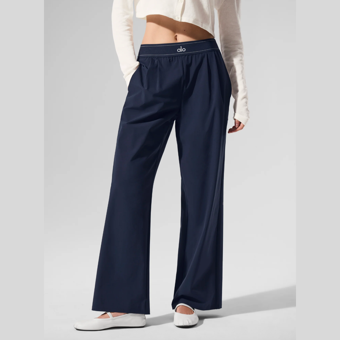 ALO Suit Up Trouser Regular - Navy 