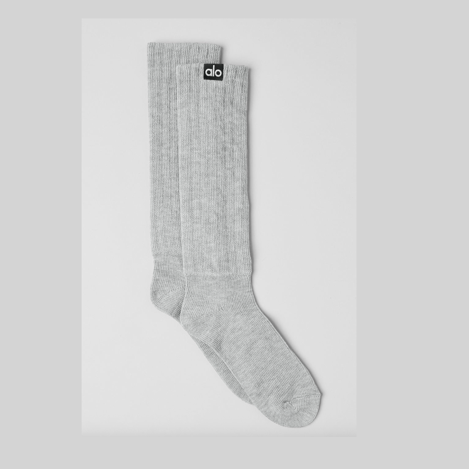 ALO Unisex Scrunch Sock - Athletic Heather Grey 