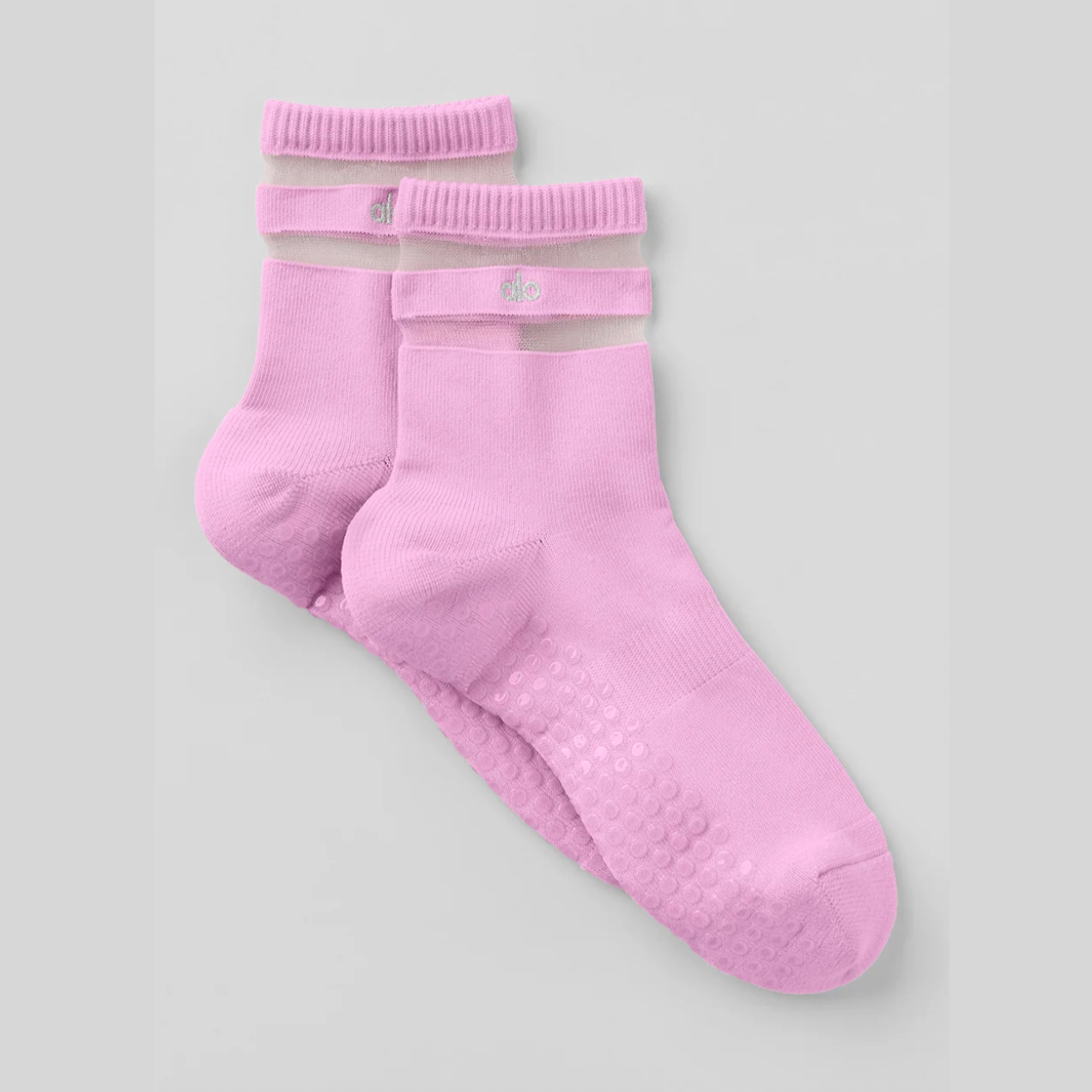ALO Women's Pulse Grip Sock - Candy Heart Pink 