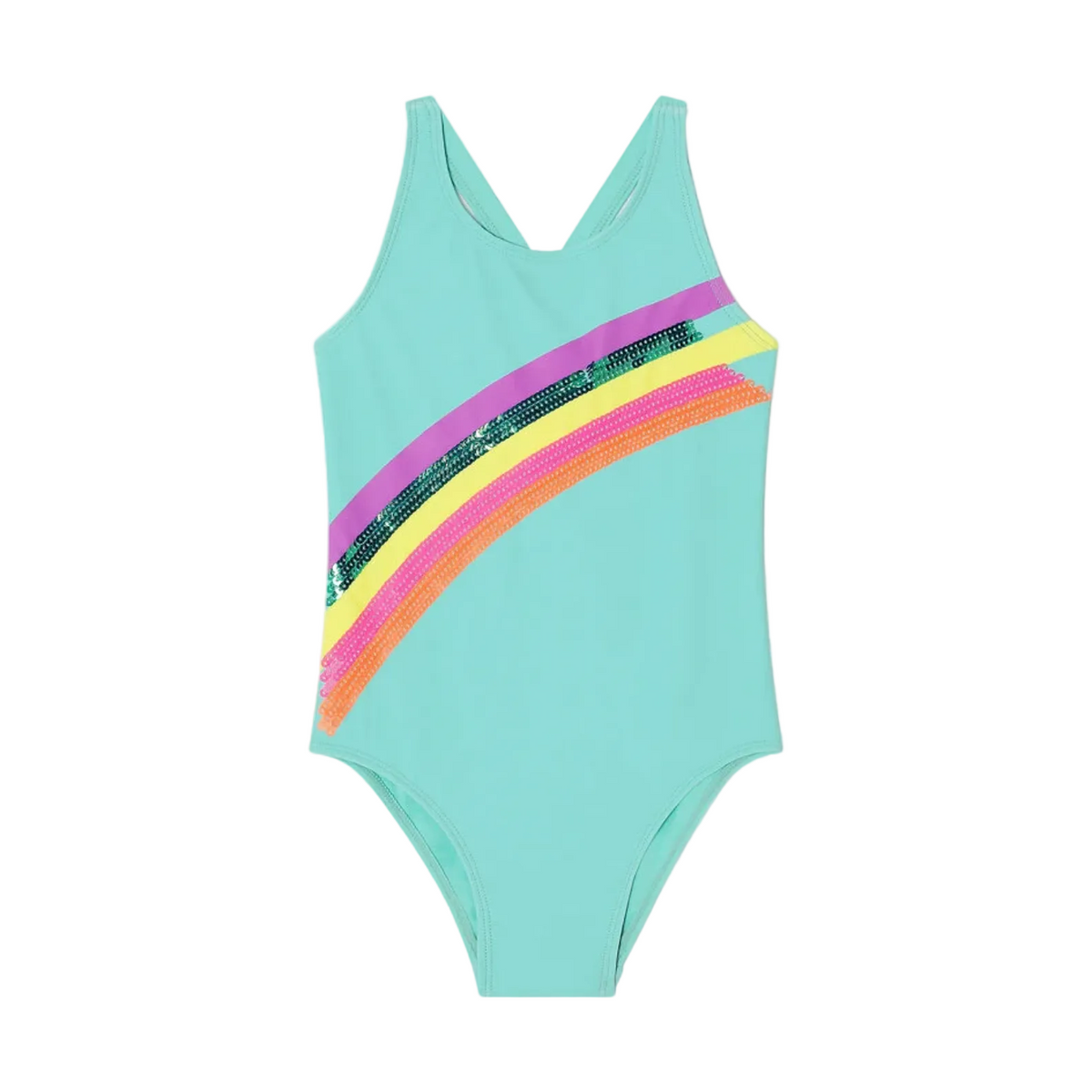 Accessorize Girls Sequin Shooting Rainbow Swimsuit