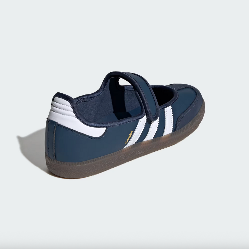Adidas Samba Jane Shoes - Crew Navy / Cloud White / Gold Metallic