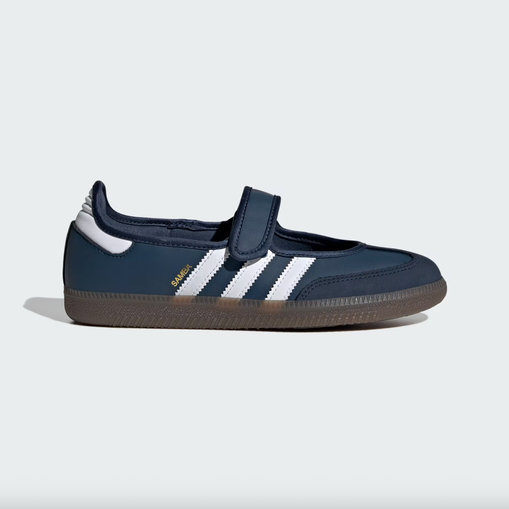 Adidas Samba Jane Shoes - Crew Navy / Cloud White / Gold Metallic