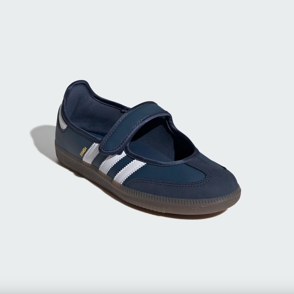 Adidas Samba Jane Shoes - Crew Navy / Cloud White / Gold Metallic