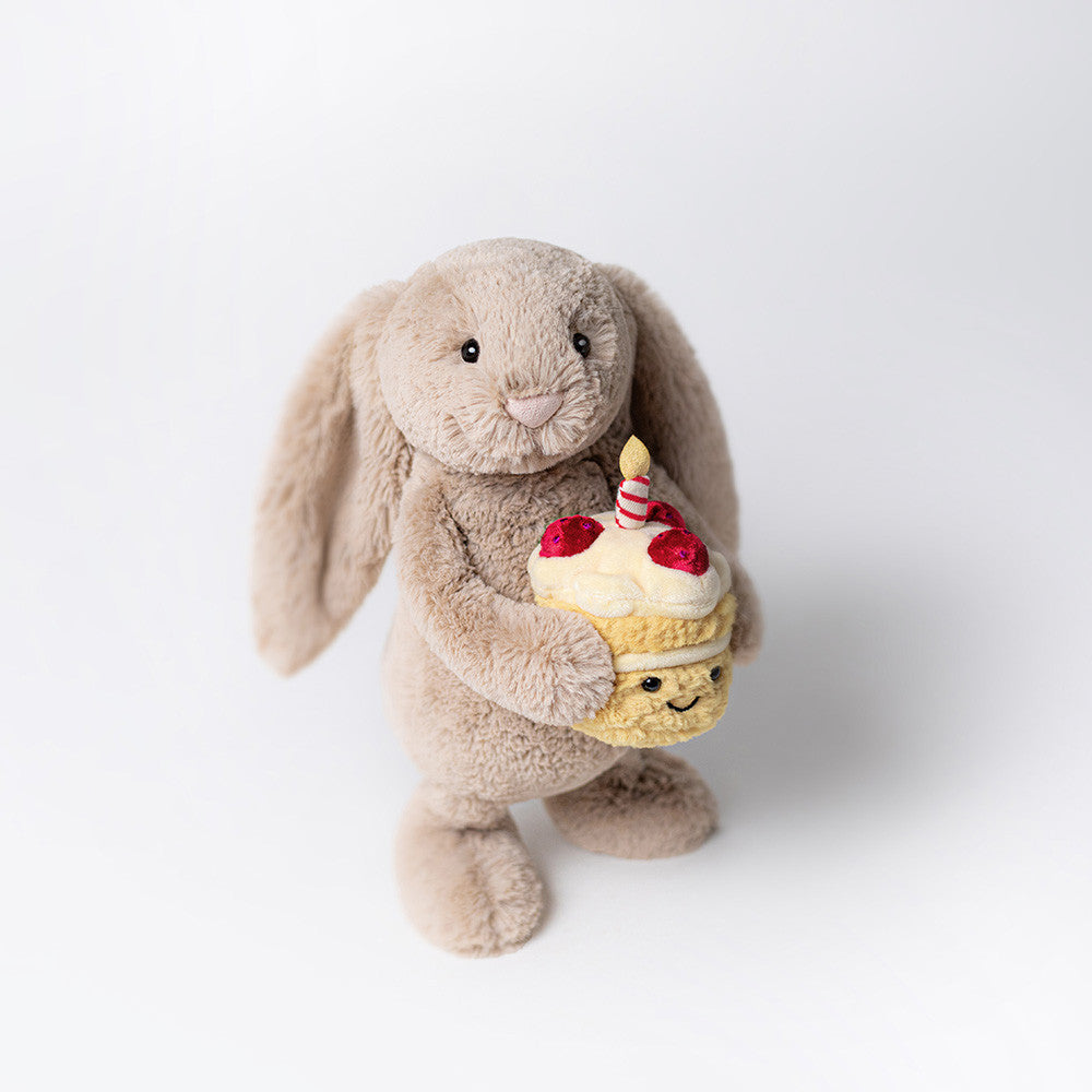 *Limited Quantity * Jelly Cats - Bashful Beige Bunny 'Birthday'