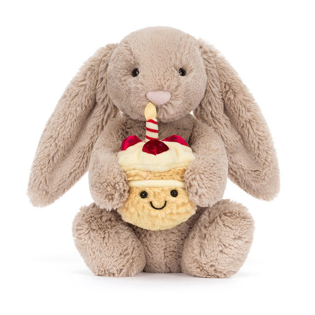 *Limited Quantity * Jelly Cats - Bashful Beige Bunny 'Birthday'