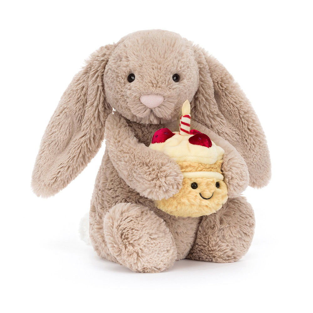 *Limited Quantity * Jelly Cats - Bashful Beige Bunny 'Birthday'