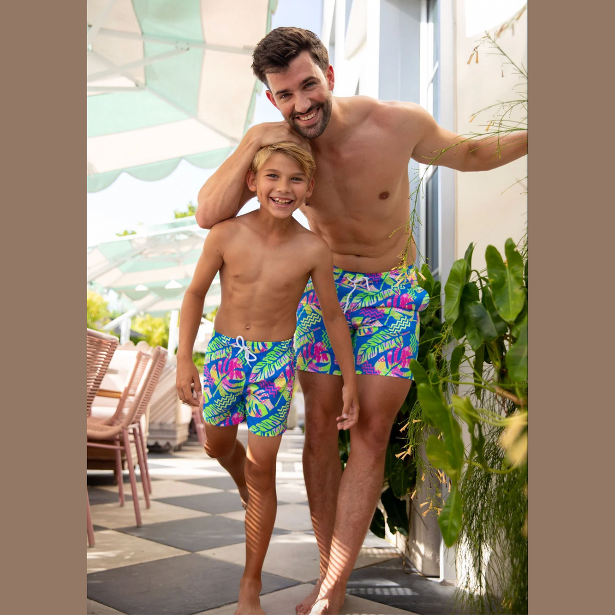 Blueberry Bay Swimwear Pacific Colbalt Trunks MENS