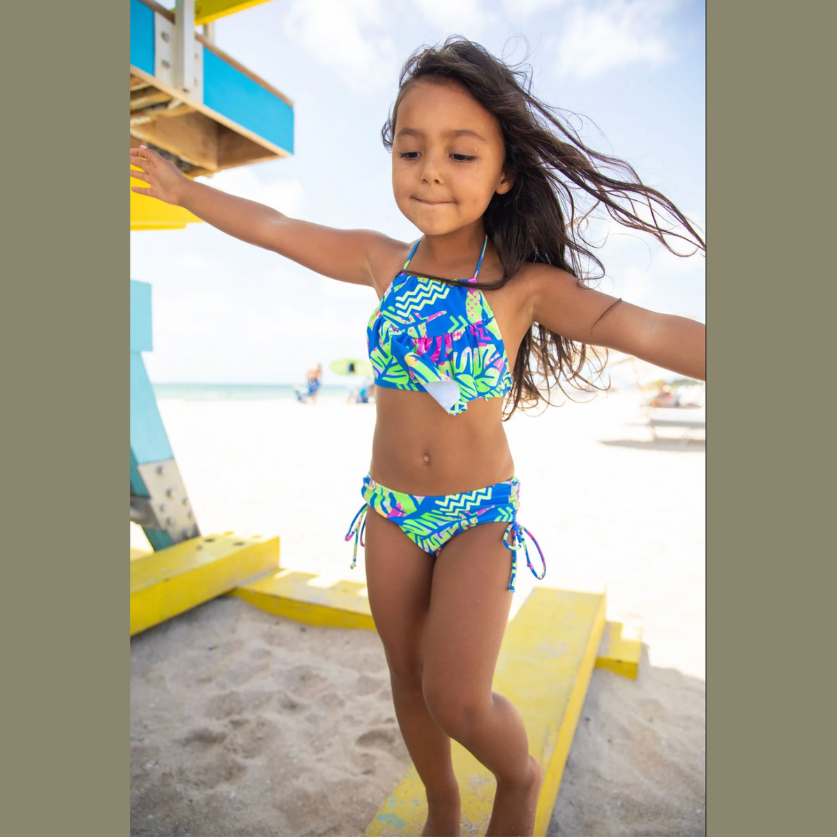 Blueberry Bay Swimwear Palmera Edge Two Piece Swimsuit
