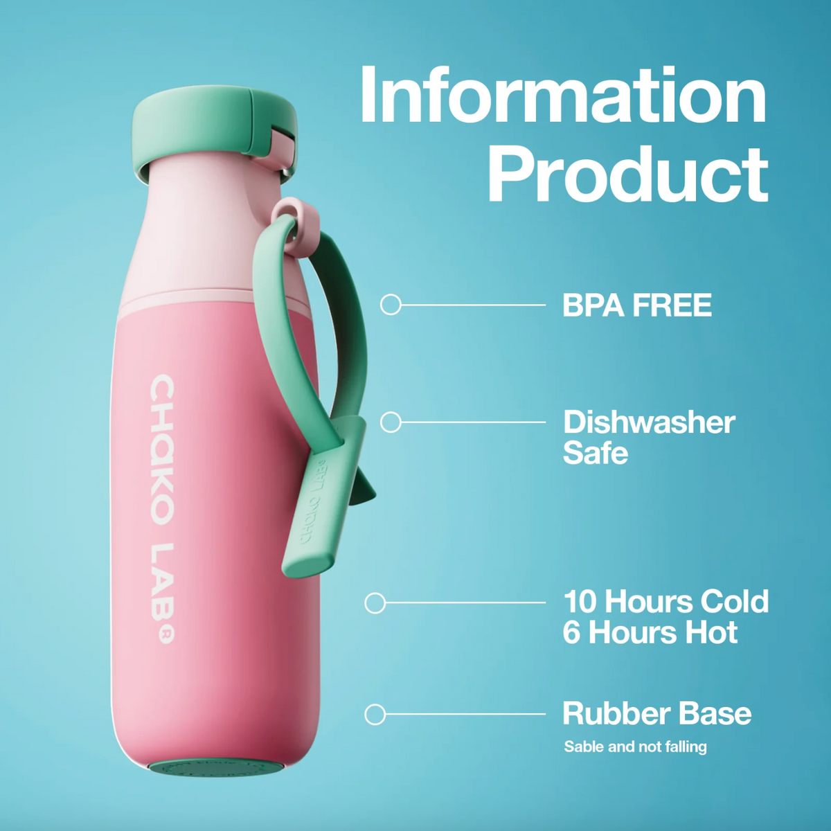 Chako Lab Milk Bottle 520 ml - Peach Glaze