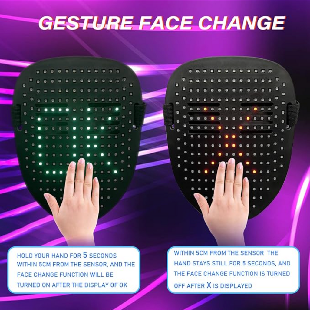 Depointer Life LED Mask Face-Transforming Light up Mask