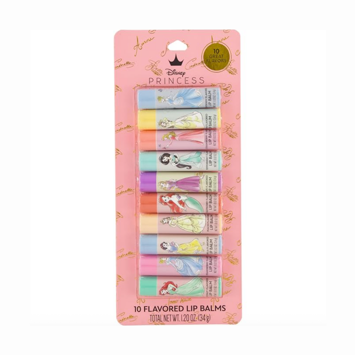 Disney Princess 10 Flavored Lip Balms