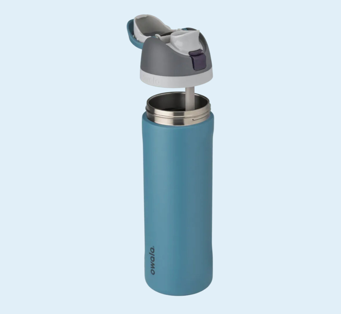 Owala  24 OZ FreeSip Stainless Steel Walter Bottle- Blue Oasis
