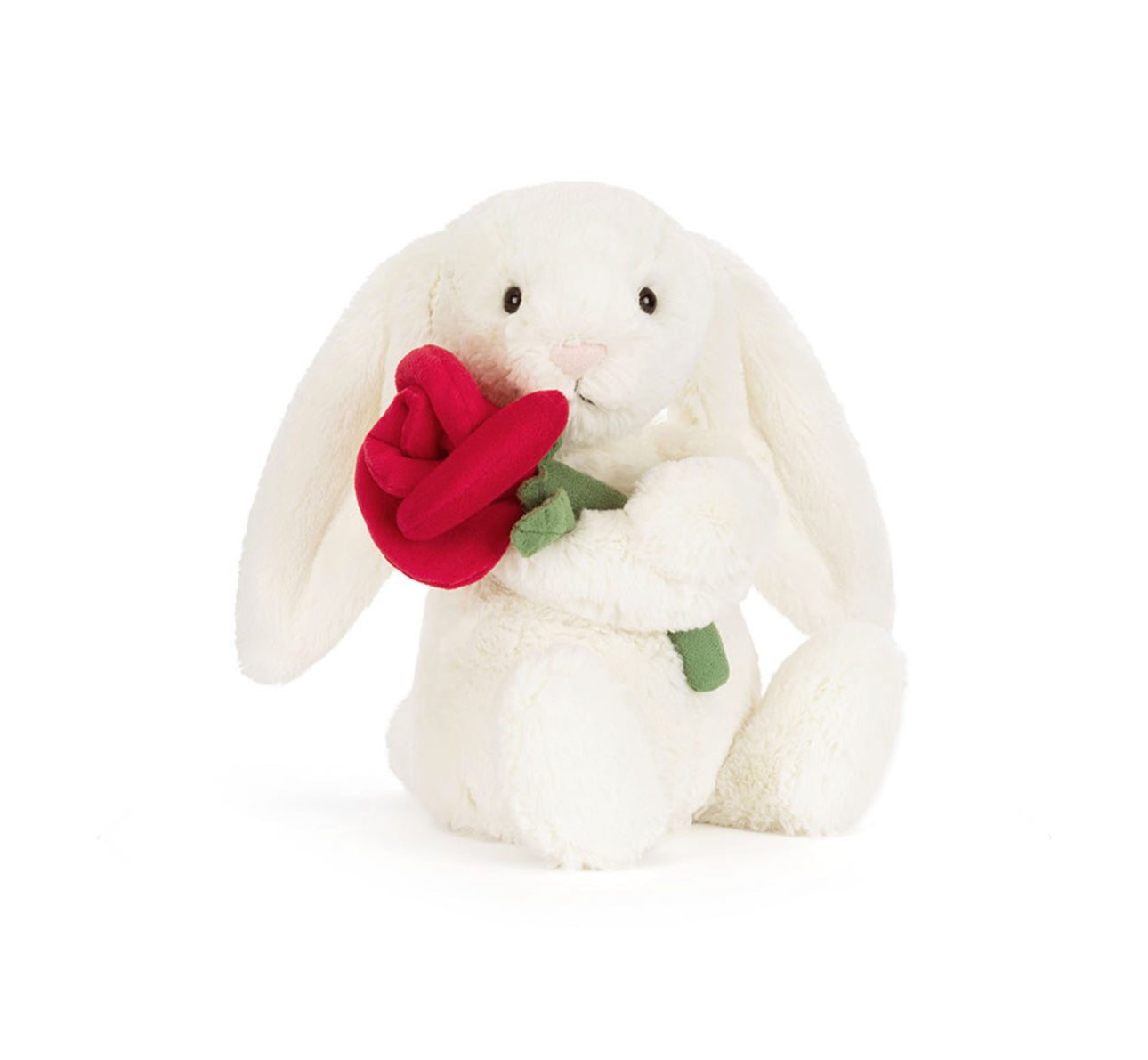 Jelly Cat - Cream Bunny With Rose