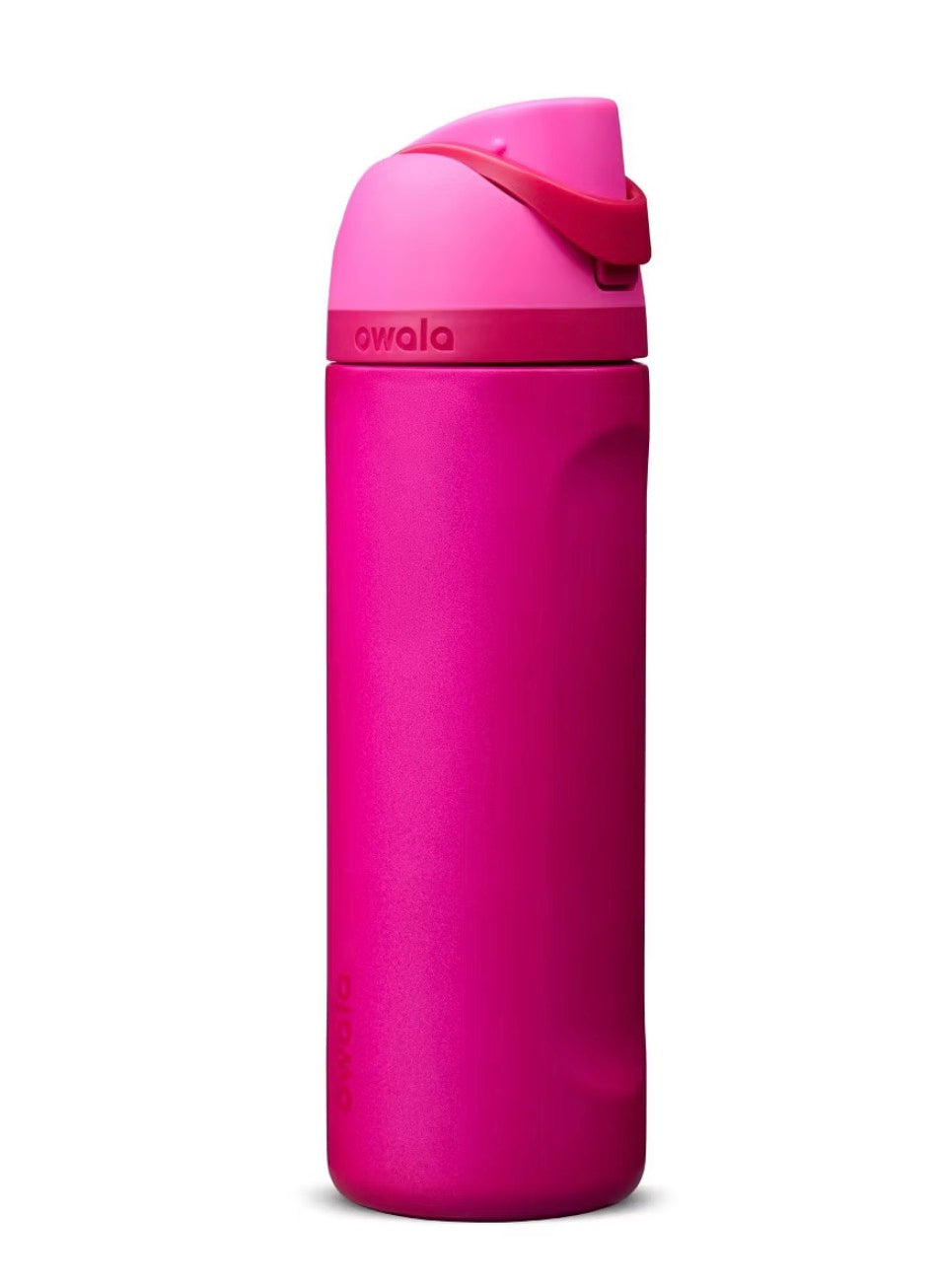 Owala  24 OZ FreeSip Stainless Steel water Bottle- Read My Lips