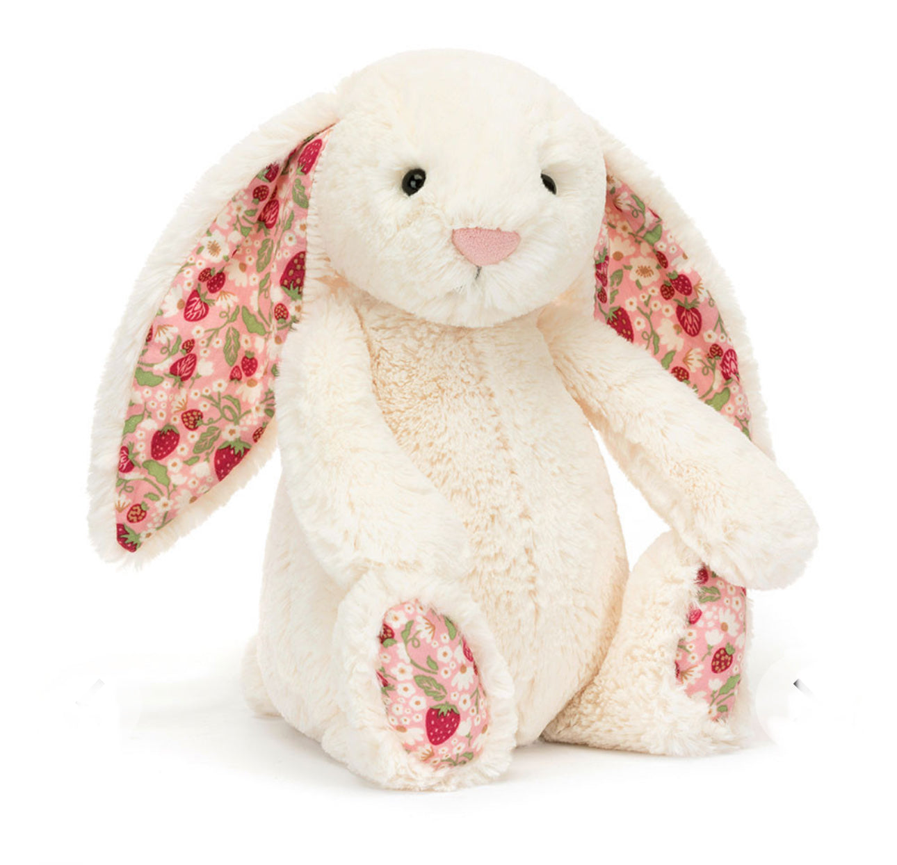 Jelly Cat -Blossom Cream Bunny 'Berry'- Size Medium