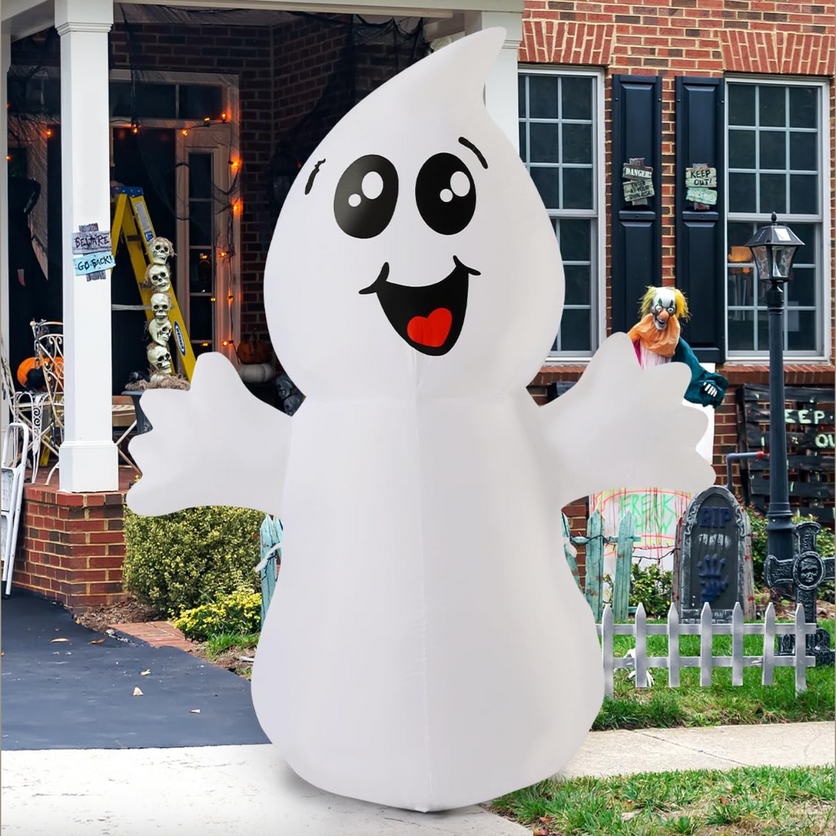 GOOSH 5 FT Halloween Inflatable Ghost Outdoor Decoration with Magic Light