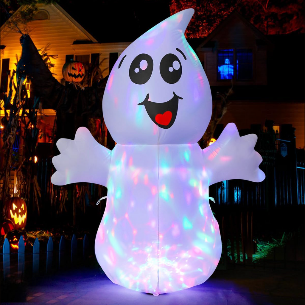 GOOSH 5 FT Halloween Inflatable Ghost Outdoor Decoration with Magic Light