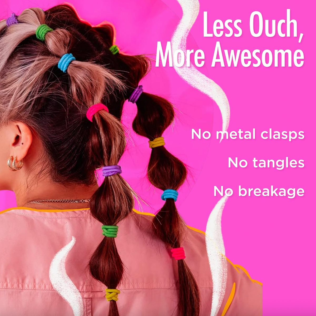 Goody Kids Ouchless Elastic Hair Ties 60 Ct - Assorted Colors