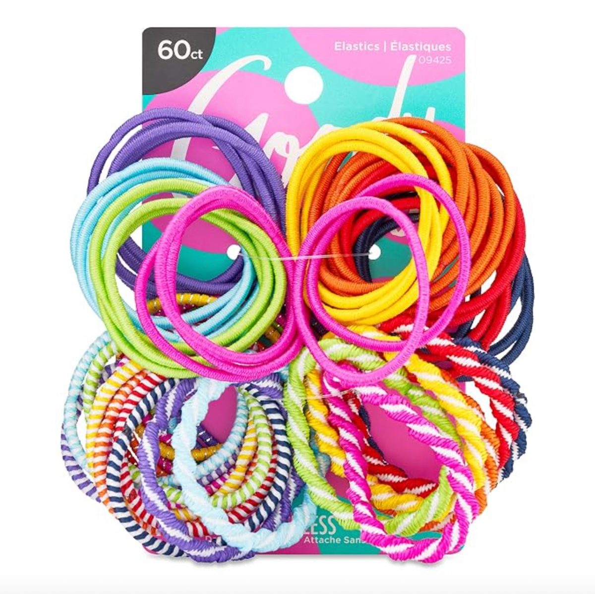 Goody Kids Ouchless Elastic Hair Ties 60 Ct - Assorted Colors