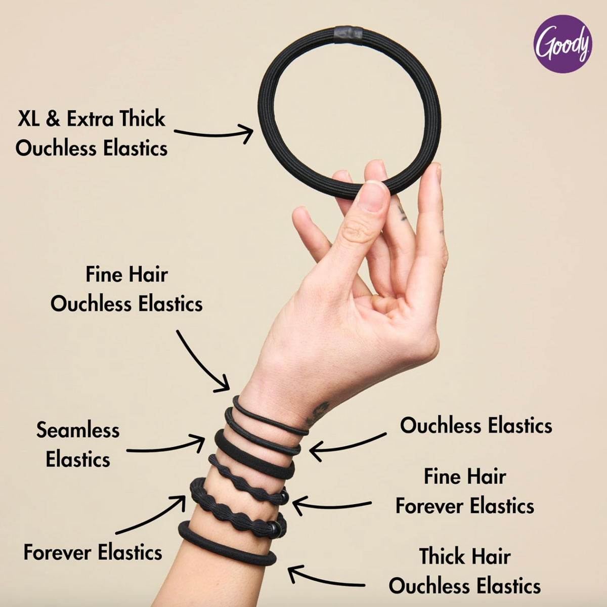 Goody Ouchless Forever Hair Elastics - 10 Ct