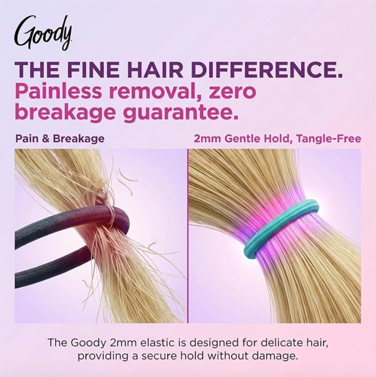 Goody Ouchless Hair Elastics 36-Count Brooke Assorted