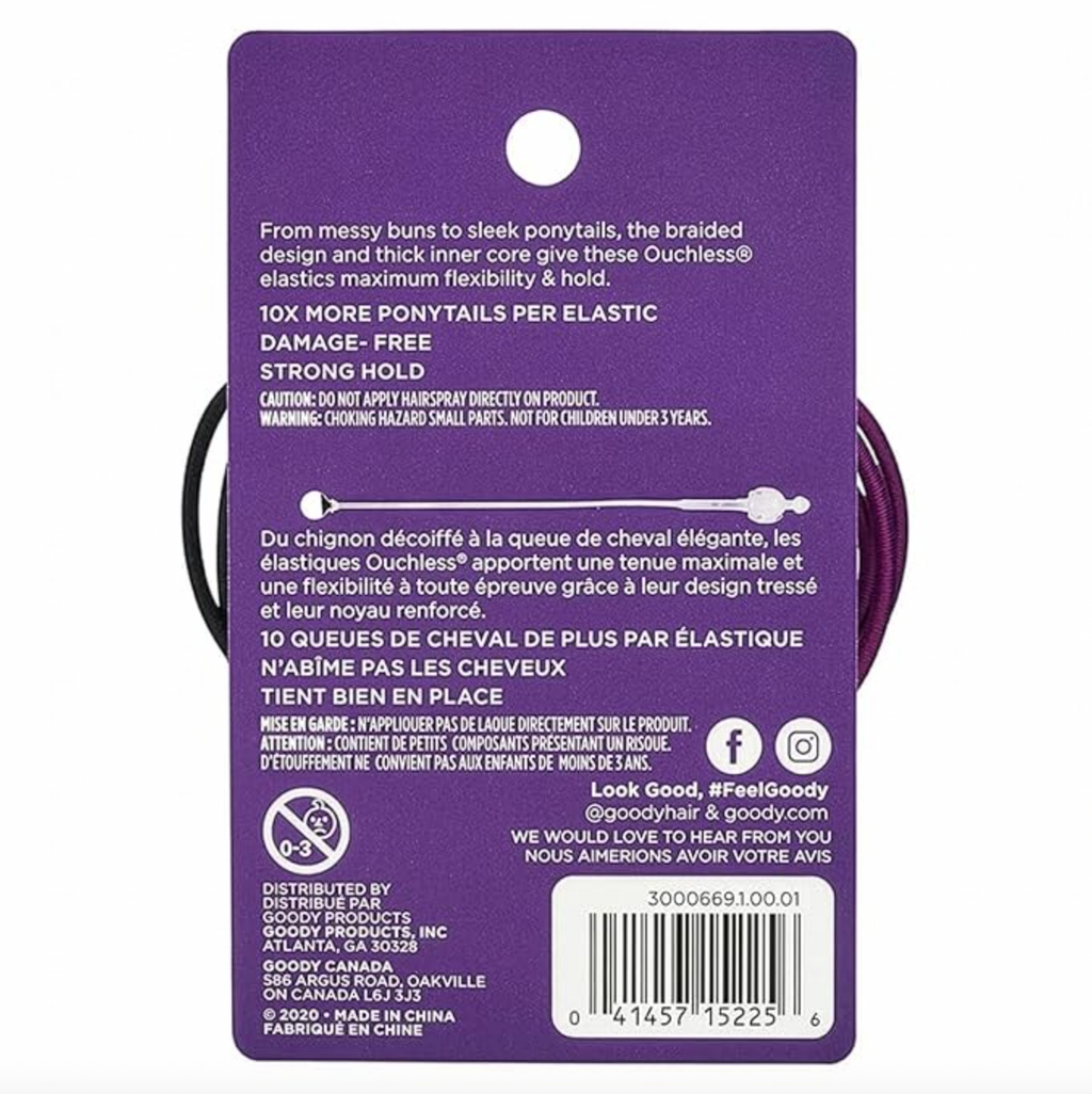 Goody Ouchless Hair Elastics 36-Count Brooke Assorted