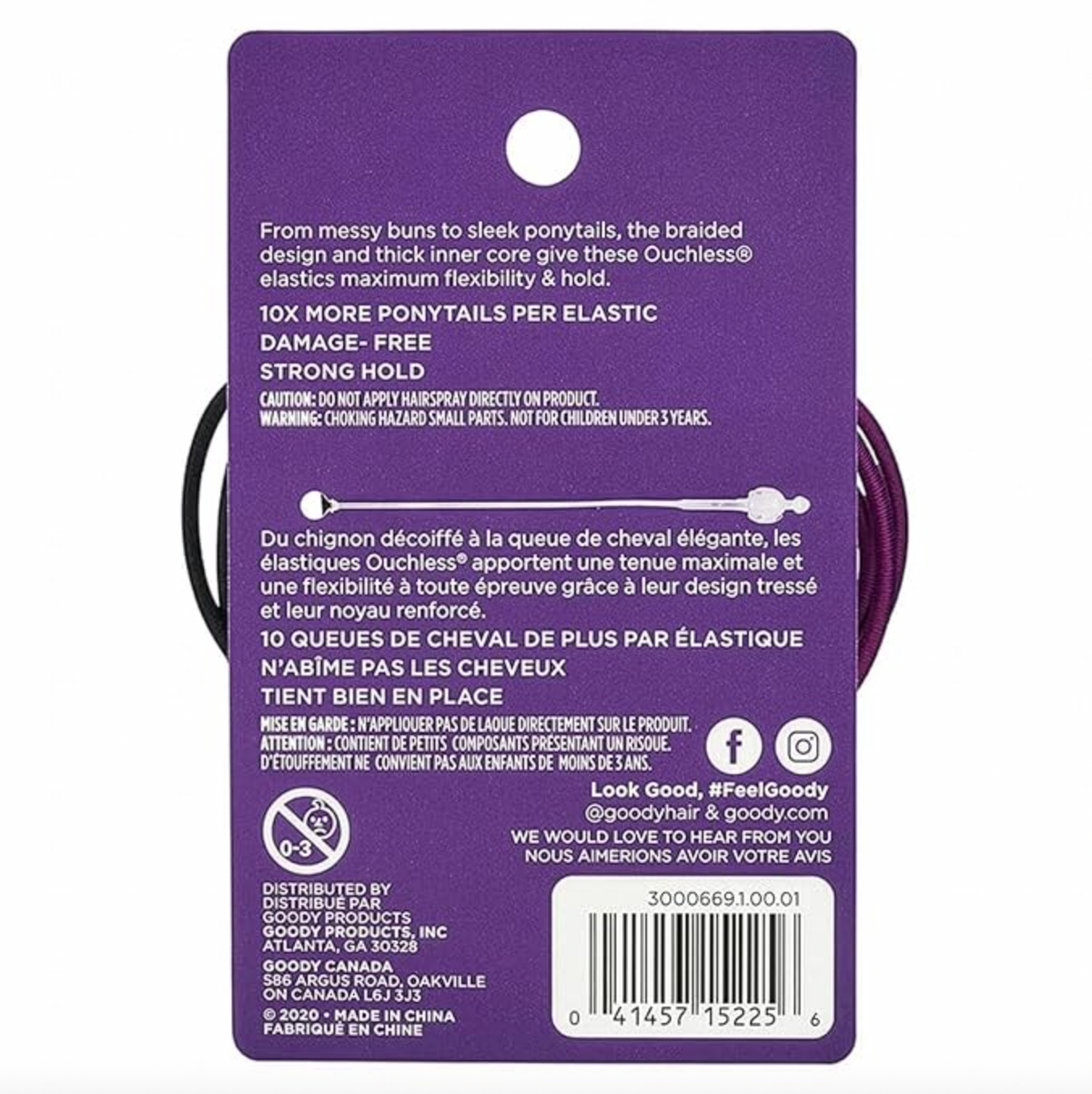 Goody Ouchless Hair Elastics 36-Count Brooke Assorted