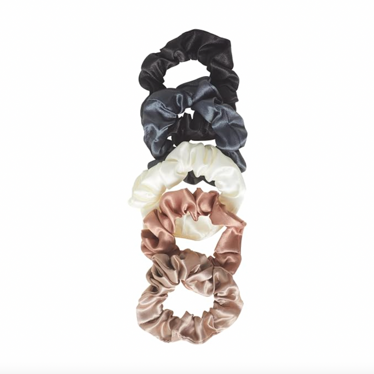 Goody Ouchless Satin Scrunchies - Neutral Tones