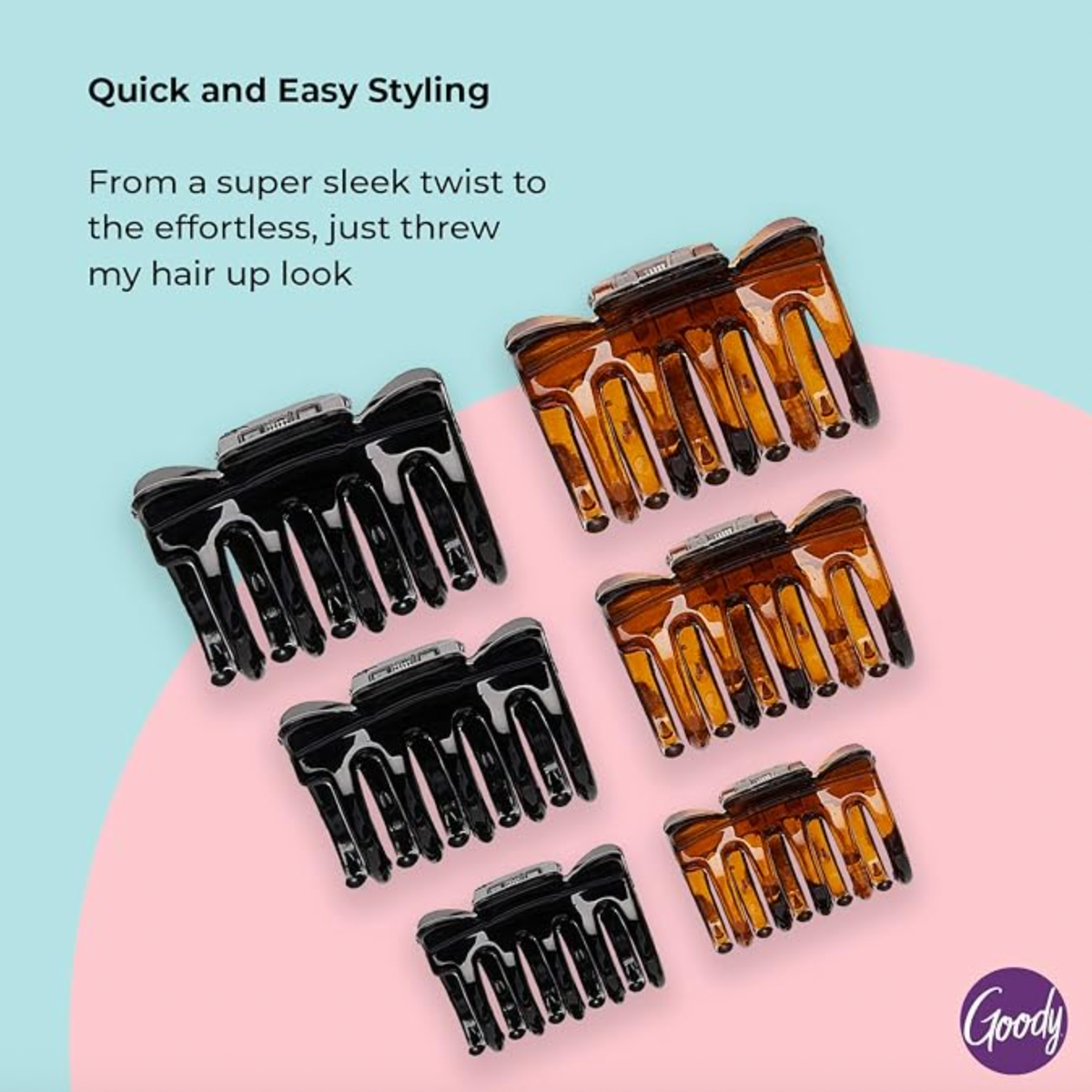 Goody SlideProof Classics Claw Clips Assorted Sizes & Colors