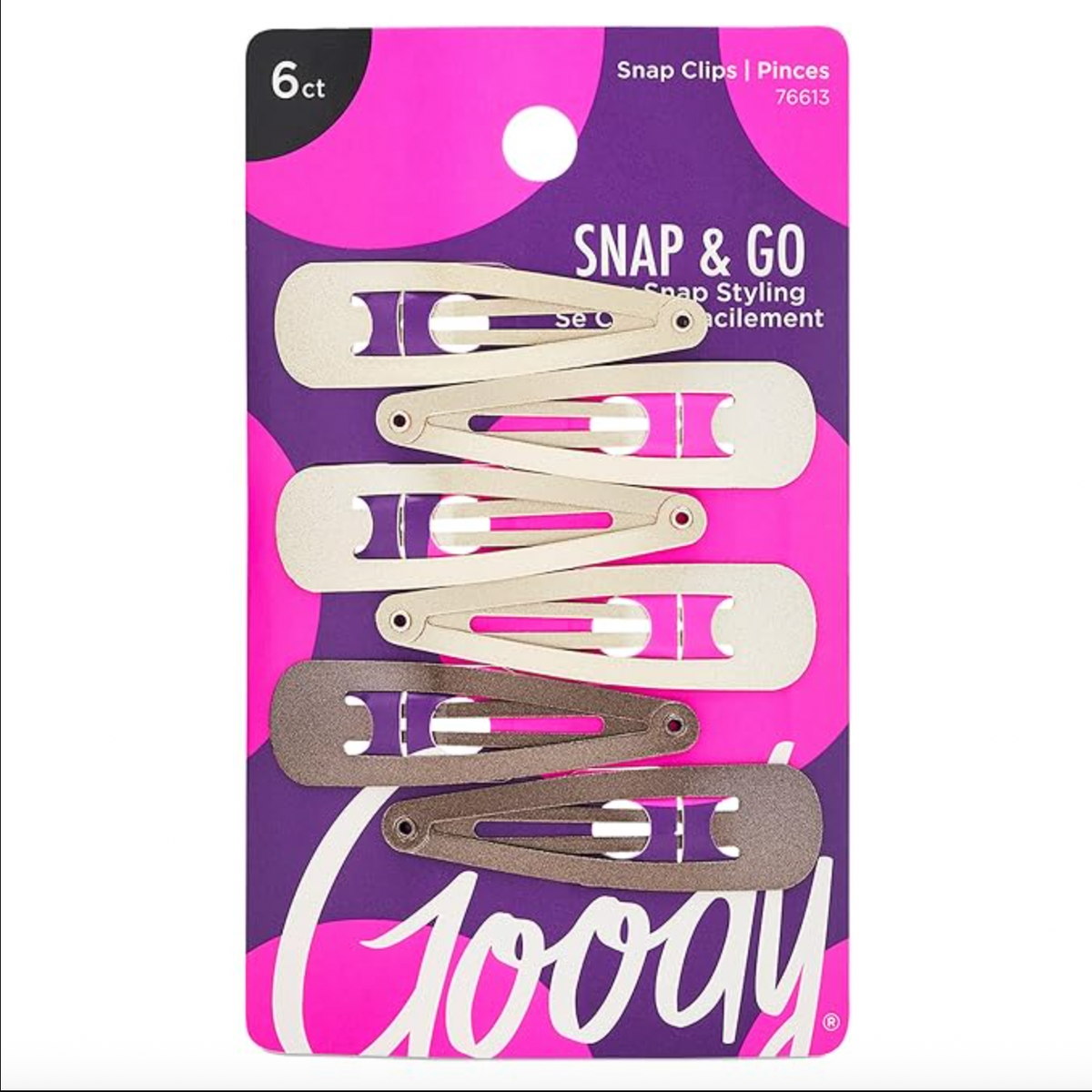 Goody Snap & Go Metal Contour Clips - Blonde