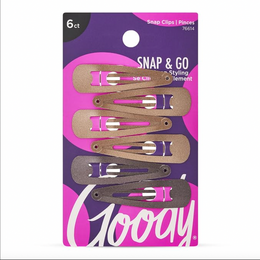 Goody Snap & Go Metal Contour Clips - Brunette