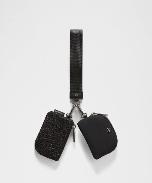 LuluLemon Dual Pouch Wristlet-Black Gunmetal