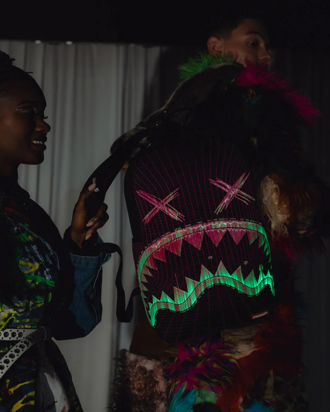 Spray ground Fiber Optics Party Shark Backpack
