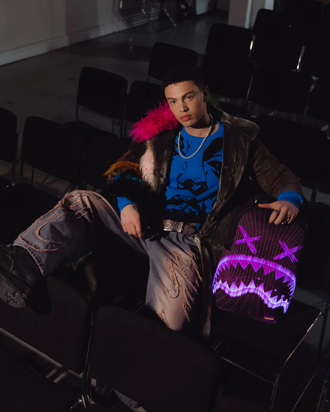 Spray ground Fiber Optics Party Shark Backpack
